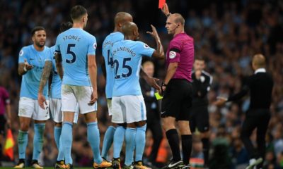 Kyle Walker receives redcard