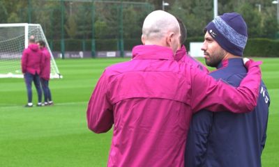 Sergio aguero back in traing