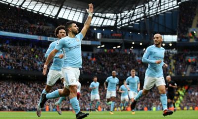 Sergio aguero equals Eric brook man city record 177 goals