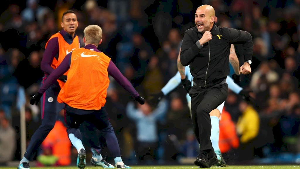 Pep-guardiola-celebrating-southampton