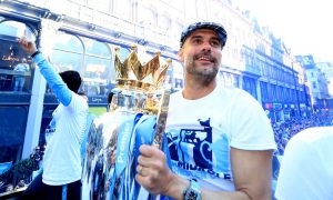Pep Guardiola Manchester City Teams Celebration Parade