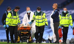 Mancity Eric Garcia Stretchered Off Injury